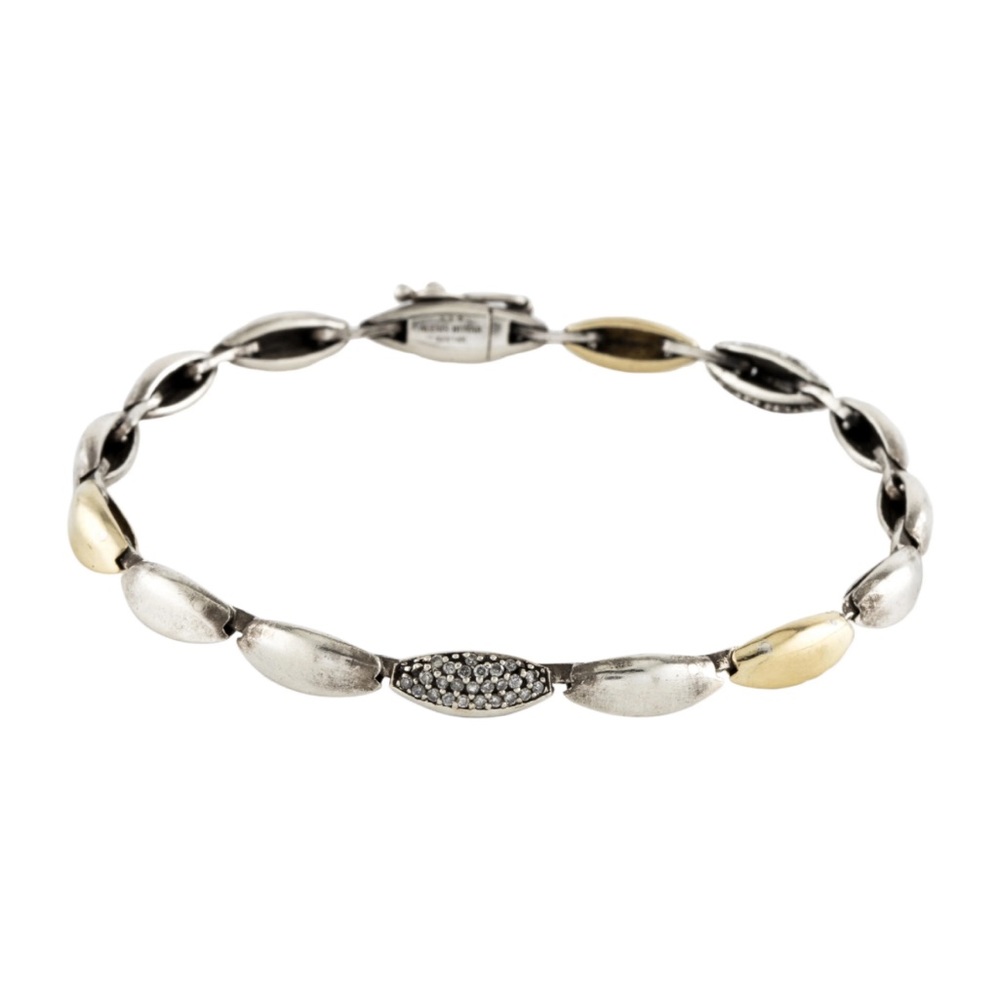 ALEXIS BITTAR
Two-Tone Diamond Marquislink Tennis Bracelet - Picture 10 of 14